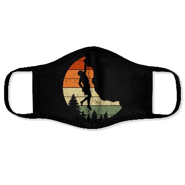 Discover Retro Rock Climbing Vintage Climber Face Masks