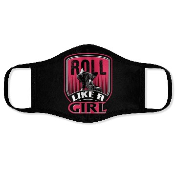 Discover Roll Like A Girl Brazilian Jiu Jitsu Gi Gift MMA B Face Masks