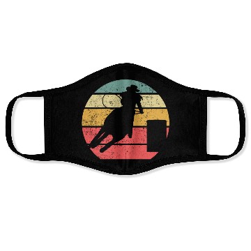 Discover Barrel Racing Retro Face Masks