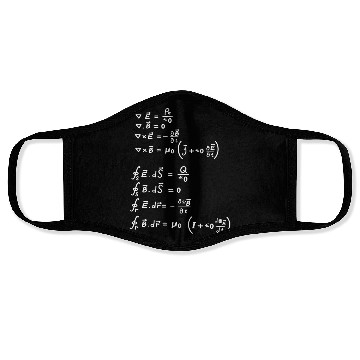 Discover Maxwell's Equation Physics Math Science Funny Gift Face Masks