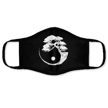Discover Bonsai Tree Black White Yin Yang Zen Buddhist Face Masks