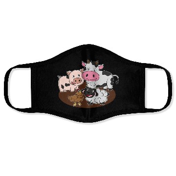 Discover Farm Animals Pig Cow Chicken Sheep Face Masks