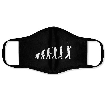 Discover Funny Golf Evolution For Golfers Golf Players Face Masks