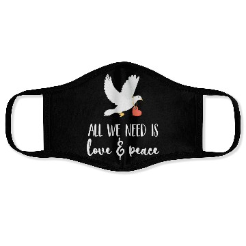 Discover Bird lover freedom Love & Peace Face Masks