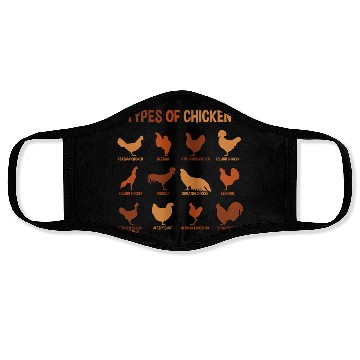 Discover Types of Chickens, Funny Chicken Lover Farmer Face Masks