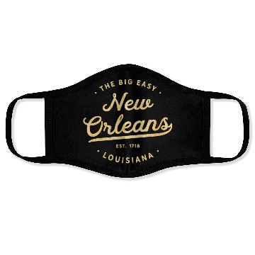 Discover New Orleans Classic Woodgrain The Big Easy Nola Us Face Masks