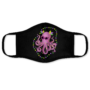 Discover Mardi Gras Octopus For Octopus Lover Face Masks