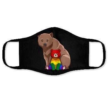 Discover Cute LGBTQ Gay Mama Bear Gift Face Masks