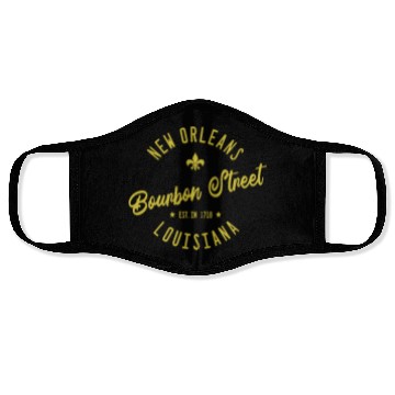 Discover New Orleans Bourbon Street Jazz Face Masks