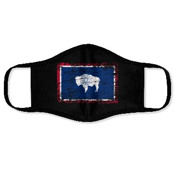 Discover Wyoming ensign flag used look Face Masks
