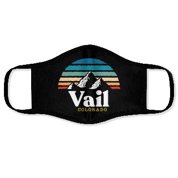 Discover Vail Colorado Usa Ski Resort 1980S Retro Gift Face Masks