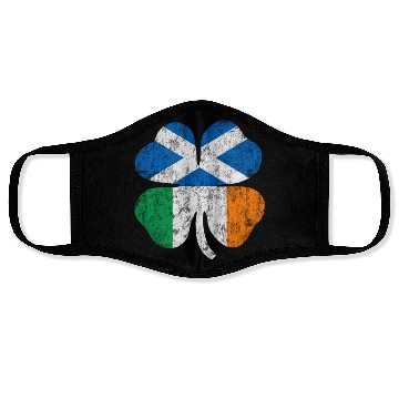 Discover Irish Scottish Flag Ireland Scotland Shamrock St P Face Masks