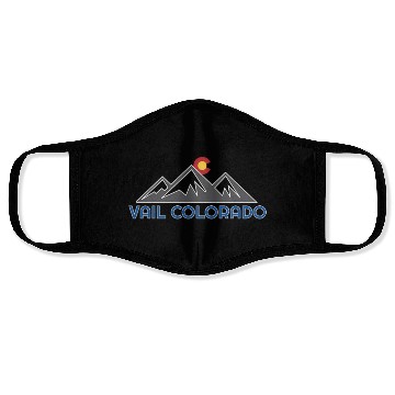 Discover Vail Colorado Rocky Mountain Face Masks