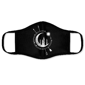 Discover Modern Geometric Nature Forest Astronomy Bohemian Face Masks