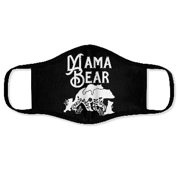 Discover Mama Bear Mom Bear 3 cubs Momma Bear Momlife Face Masks