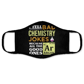 Discover Funny Science Argon Periodic Table Chemistry Jokes Face Masks