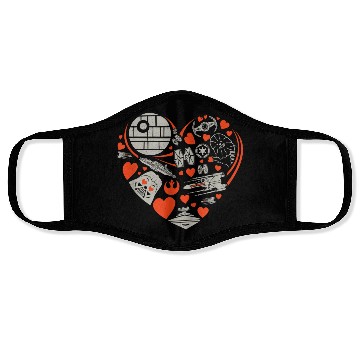 Discover Star Wars Valentine s Day Heart Galaxy Face Masks