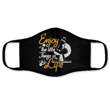 Discover Microscope Bacteria Saying Biology Face Masks