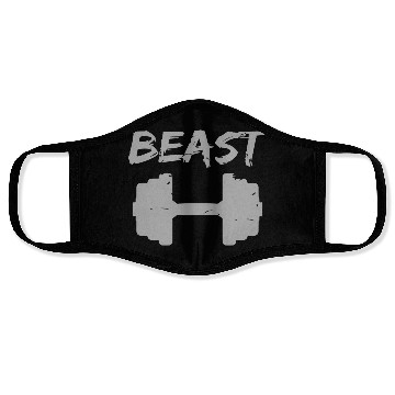 Discover Beast Gym Logo Face Masks