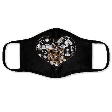 Discover Physicist Heart Physics Face Masks