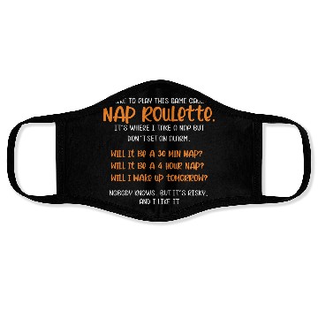 Discover Nap Roulette Gamer or Sleepyhead Gift Face Masks
