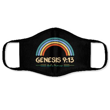 Discover Genesis 9:13 God's Promise Faithfully Rainbow Face Masks