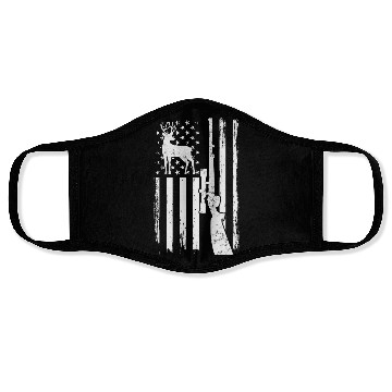 Discover Deer Hunting Distressed USA Flag With Gun & Deer Face Masks
