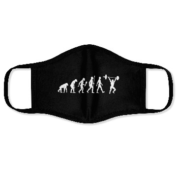 Discover Weightlifting Evolution Weightlifter Gym Gift Face Masks