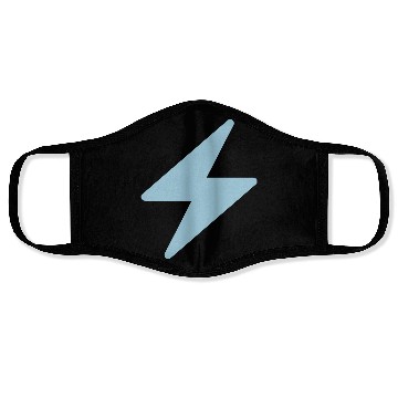 Discover Blue Lightning Bolt Face Masks