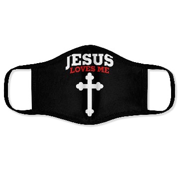 Discover Jesus loves me, Jesus, Christian Face Masks