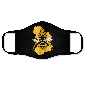 Discover Masonic Emblem with Bee and Beehive Face Masks