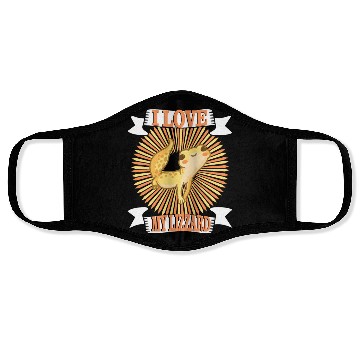 Discover I Love My Lizard Face Masks