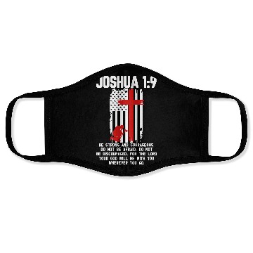 Discover Joshua 1:9 Fire fighter firefighter christian Face Masks