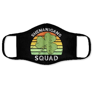 Discover Shenanigans Squad Matching Vintage St Patricks Day Face Masks