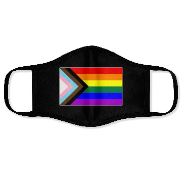 Discover Progress LGBTQ Gay Pride Flag Face Masks