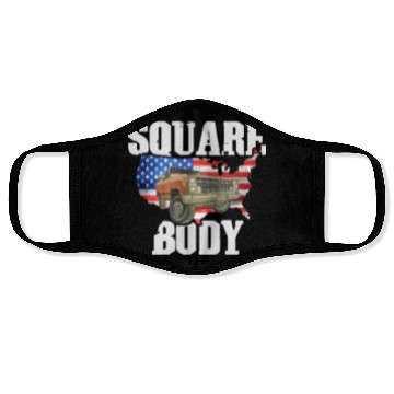 Discover Square Body - American Flag Truck Lovers Face Masks