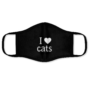 Discover I LOVE CATS Face Masks
