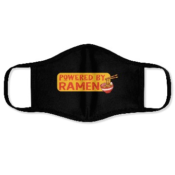 Discover Powered By Ramen Noodles Face Masks