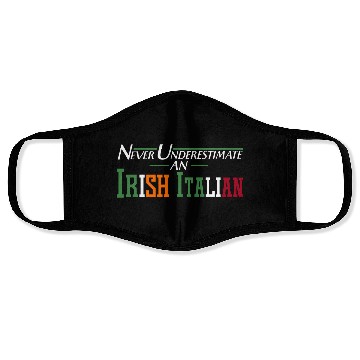 Discover Never Underestimate An Irish Italian Funny Gifts Face Masks
