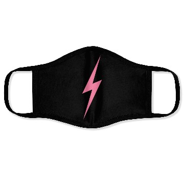 Discover Pink Bolt Lightning | Bolt Graphic Face Masks