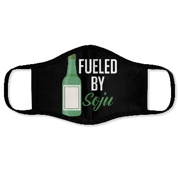Discover Fueled By Soju Alcohol Drink Liqour Drinker Face Masks