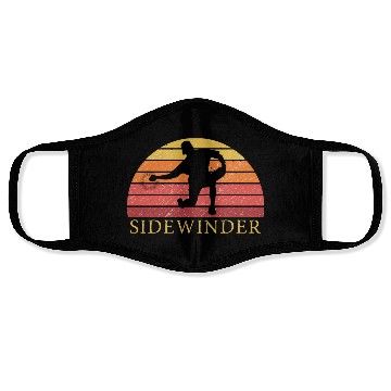 Discover Sidewinder Sidearm Baseball Pitcher Retro Vintage Face Masks