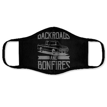 Discover BACKROADS AND BONFIRES Square Body Truck Pickup Face Masks