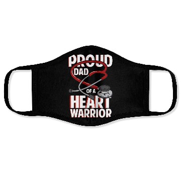 Discover Proud Dad Of A Heart Warrior Coronary Disease CHD Face Masks