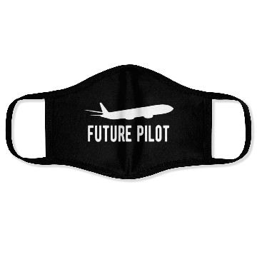 Discover Pilot Aviation Airplane Airline Gift future Pilot Face Masks