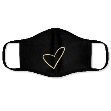 Discover Love being you yellow heart Face Masks