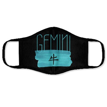 Discover GEMINI OX AESTHETIC ZODIAC Face Masks