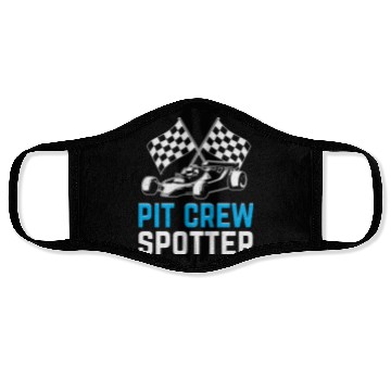 Discover Pit Crew Spotter Race Car Racing Face Masks