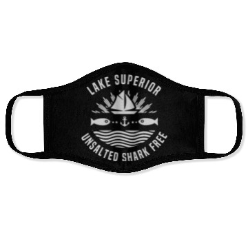 Discover Lake Superior Unsalted Shark Free Great Lakes Fish Face Masks