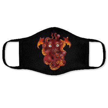Discover Cthulhu Giant Monster Myth Satanic Demon Gift Face Masks